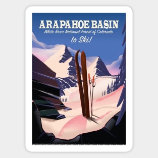 Arapahoe Basin Ski poster Sticker